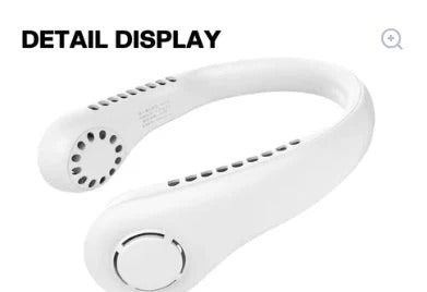 Vaneless Rechargeable Neck Hanging Bladeless Cooling Fan