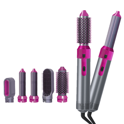 Luxury 5-in-1 Hot Air Brush & Hair Curler Set