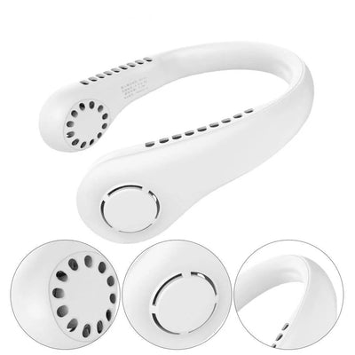 Vaneless Rechargeable Neck Hanging Bladeless Cooling Fan