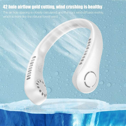 Vaneless Rechargeable Neck Hanging Bladeless Cooling Fan