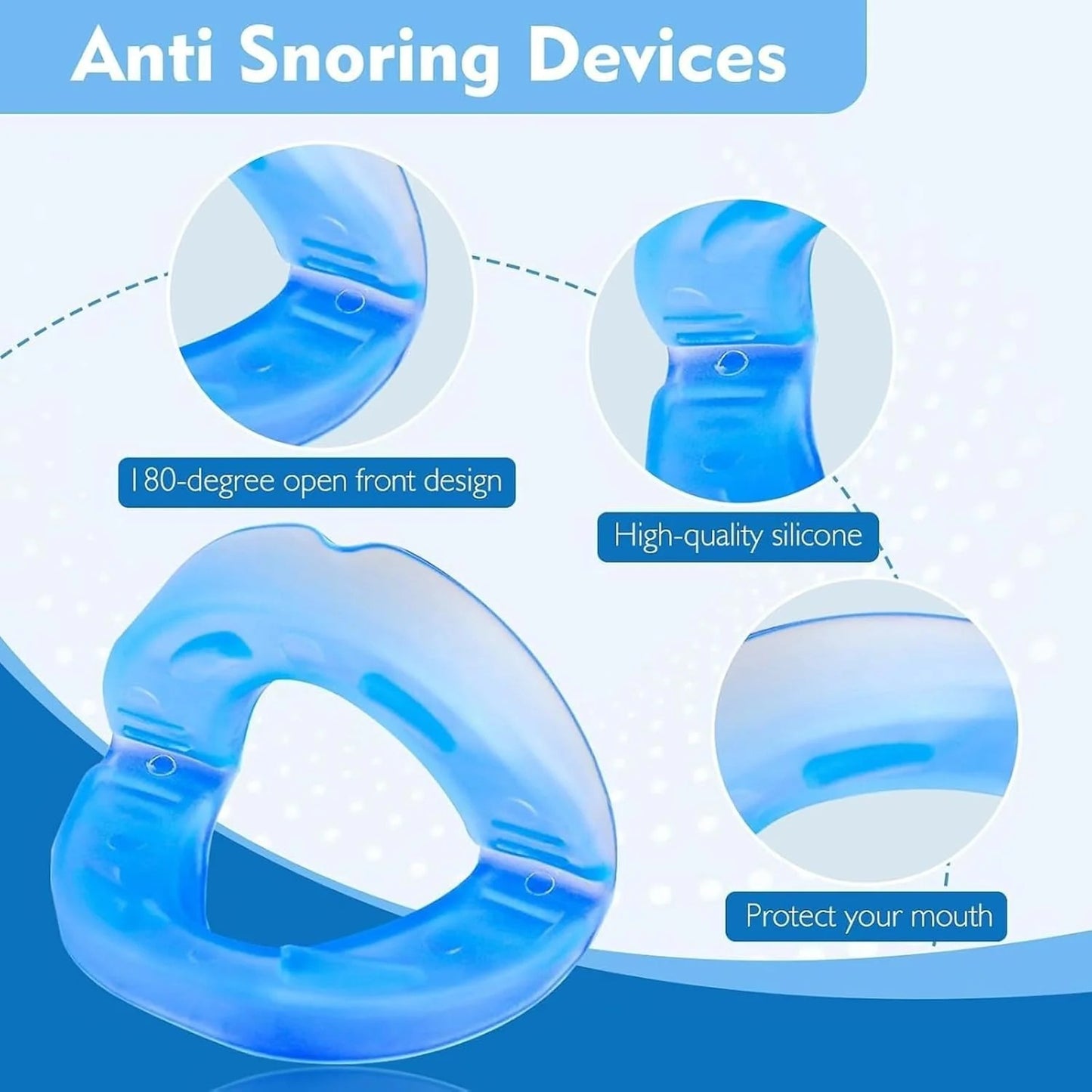 Adjustable Anti Snoring Mouthpiece – Comfortable Sleep Improvement Device