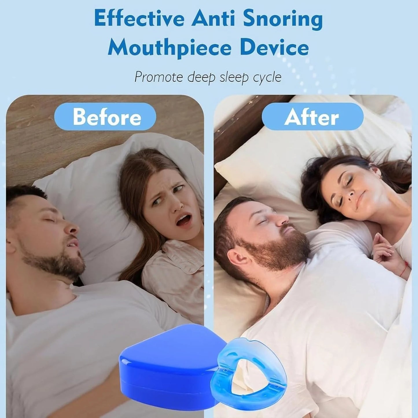 Adjustable Anti Snoring Mouthpiece – Comfortable Sleep Improvement Device