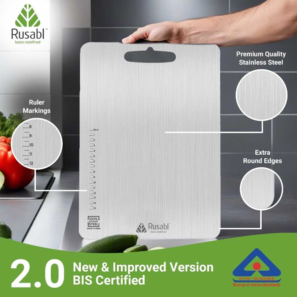 Premium Bamboo Cutting Board with Easy-Grip Handle