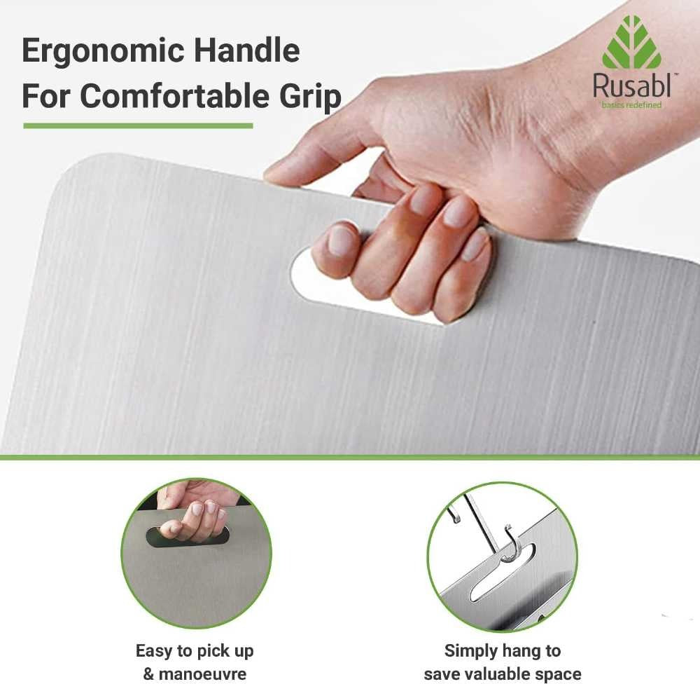 Premium Bamboo Cutting Board with Easy-Grip Handle